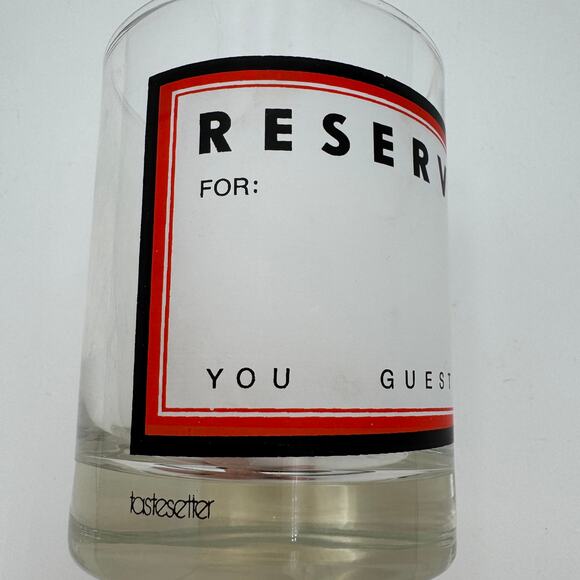 Vintage TASTESETTER Sigma DOF "RESERVED" You Guest It Glasses - Picture 3 of 9